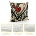 thumbnail image 4 of Red Hearts Decorative Throw Pillow Covers, Black Porch Outdoor Home Decor, Anniversary Wedding Holiday Couch Cushion Case, 4 of 5
