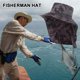 thumbnail image 5 of Sombrero de pescador con visera para acampar, resistente a los rayos UV para viajes, acampar, pescar (rojo oscuro), 5 of 6