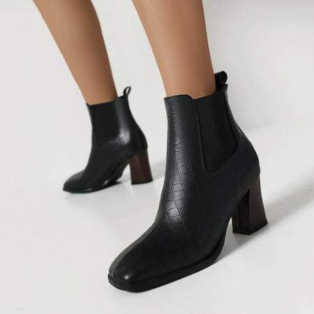 

Pumps Women Waterproof Non Slip Leather High Heel Fashion Pumps