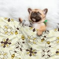 thumbnail image 3 of Pofeuu Sweet Bee Print Puppy Blanket,Dog Blankets,Pet Blanket Cozy Cat Blankets for Indoor Cats, Fuzzy Pet Blanket for Kitten Doggy Dog Blankets-Small, 3 of 8