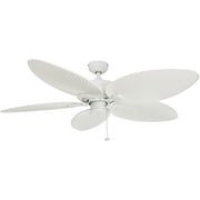 52" Honeywell Palm Island White, Tropical Ceiling Fan with Palm Blades