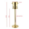 thumbnail image 2 of Miumaeov Ice Bucket with Stand Stainless Steel Freestanding Ice Cube Container Cooler with Handle for Champagne Wine Beer Beverage Home KTV Clubs Bar Parties Gold, 2 of 13