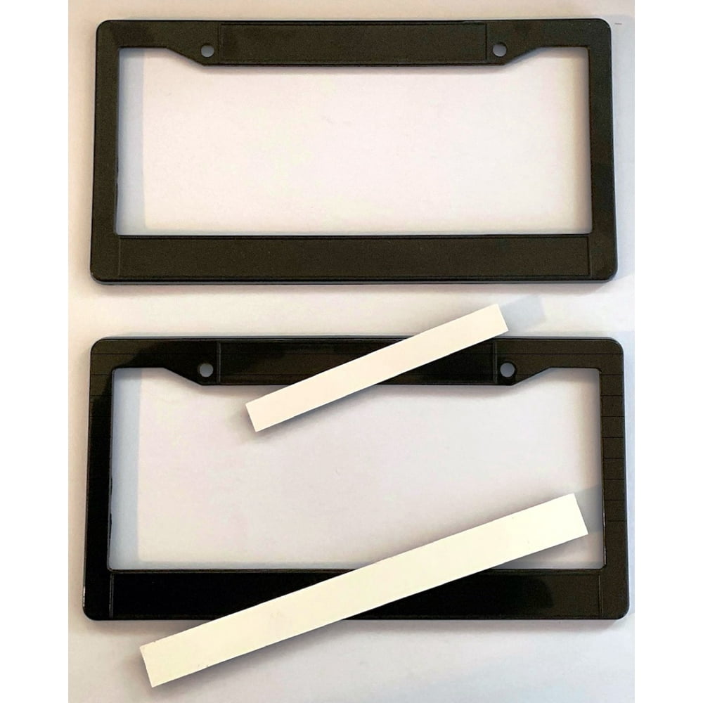 Black Double Panel Plastic License Plate Frame