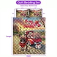 thumbnail image 5 of Be My Valentine's French Bulldog Truck Full of Love Flower Balloon Quilt Bedding Set Dog Lover Gifts 1 Blanket Bed Cover 2 Pillowcases - 02029, 5 of 5