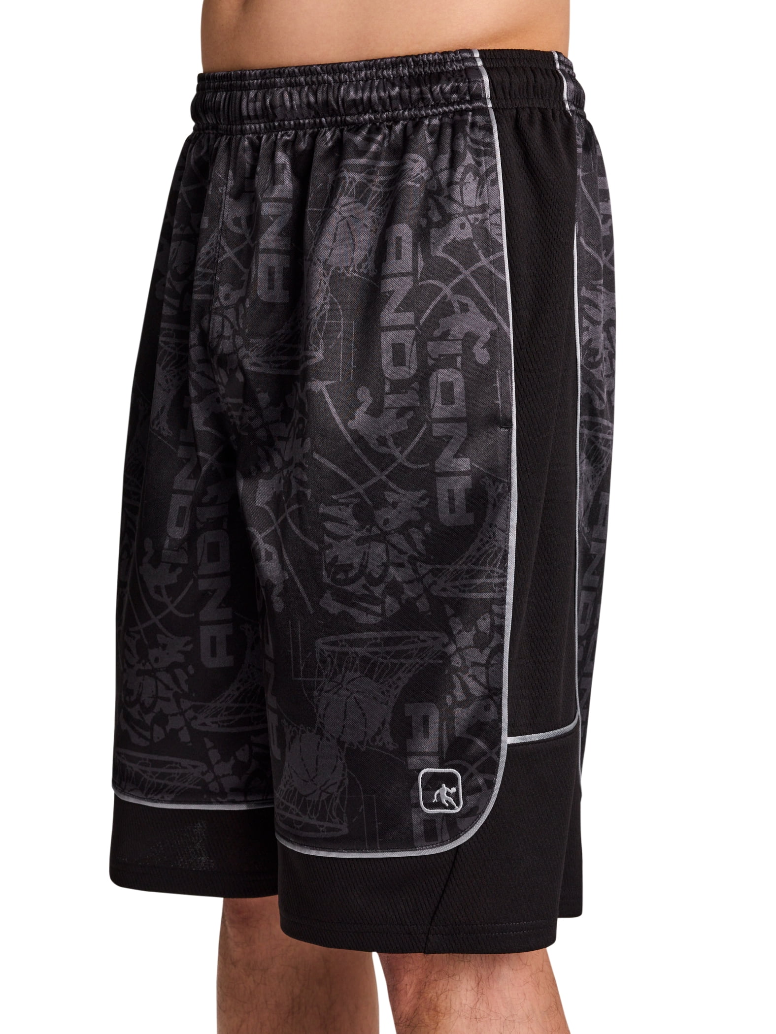 AND1 Men's and Big Men's All Court Short, 11" inseam, up to Size 5XL