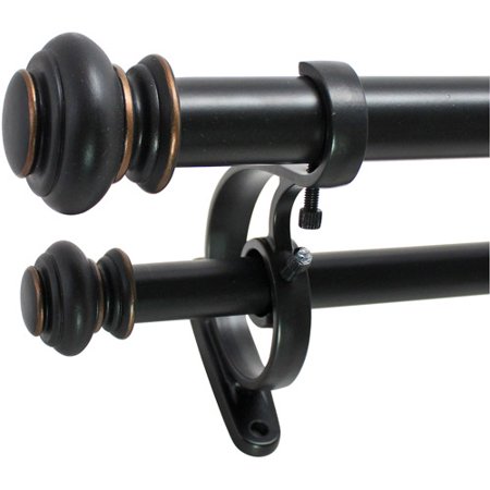 Decopolitan 1 Urn Adjustable Double Curtain Rod Set Walmart Com