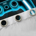 thumbnail image 4 of Erosebridal 3D Gamepad Curtains for Living Room, Honeycomb Geometric 30%-50% Blackout Curtains Set of 2 (42x63), Gamer Gaming Curtains and Drapes (42x63), Window Curtains Room Decor, 4 of 6