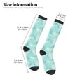 thumbnail image 5 of Daiia Sports Socks Blue Marble Printed Novelty Crew Socks for Men Women Knee High Socks Cotton Socks Soft & Breathable Support Unisex Socks, 5 of 9