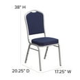 thumbnail image 5 of Flash Furniture HERCULES Series Crown Back Stacking Banquet Chair in Navy Fabric - Silver Frame, 5 of 13