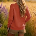 thumbnail image 5 of Horkkom V Neck Sweaters for Women Solid Color Work Pullover Knit Sweater Loose Casual Trendy Tops XL, 5 of 6