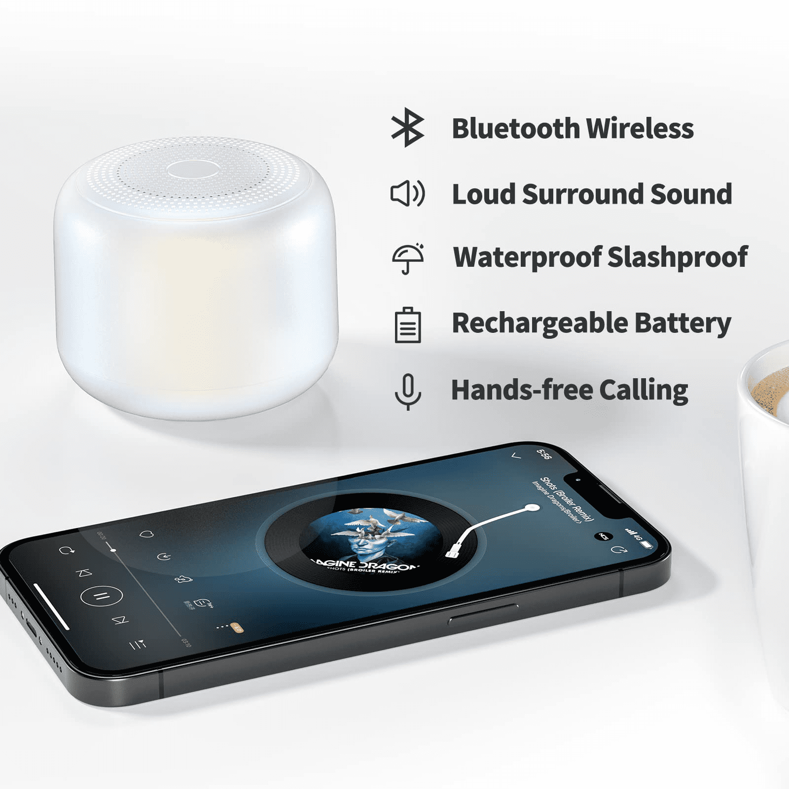 Bluetooth Portable Speaker,Mini Speaker Waterproof, 15 Hours Playtime, 5W Stereo Sound, Mini Speaker with Strap