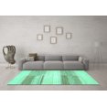 thumbnail image 3 of Ahgly Company Indoor Round Solid Turquoise Blue Modern Area Rugs, 8' Round, 3 of 4