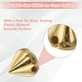 thumbnail image 2 of Uxcell 100Pcs Picos Conos Studs 0.31x0.31" Plástico con Agujero para Manualidades Dorado, 2 of 6