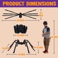 thumbnail image 2 of Joyfy 3 Pack 5 FT Giant Spider Halloween Decorations,Scary Spider Halloween Decorations Outdoor Party Decorations Props Halloween Yard Decorations,Black, 2 of 9
