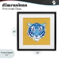 thumbnail image 4 of Stupell Industries Eclectic Blue Tiger over Yellow Black Framed Print Under Glass, 13 x 13, by Karolina Sato, 4 of 8