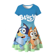 thumbnail image 2 of Brui Robe Imprimée 3D pour Filles, Mignonne Robe de Dessin Animé Princess, Chemise de Nuit de Jeu-HAPDEN, 2 of 3