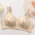 thumbnail image 2 of Soutien-gorge Grande Taille Sans Armature pour Femmes en Coton Doux Fin avec Boutons devant et Dos Ajusté, 2 of 9