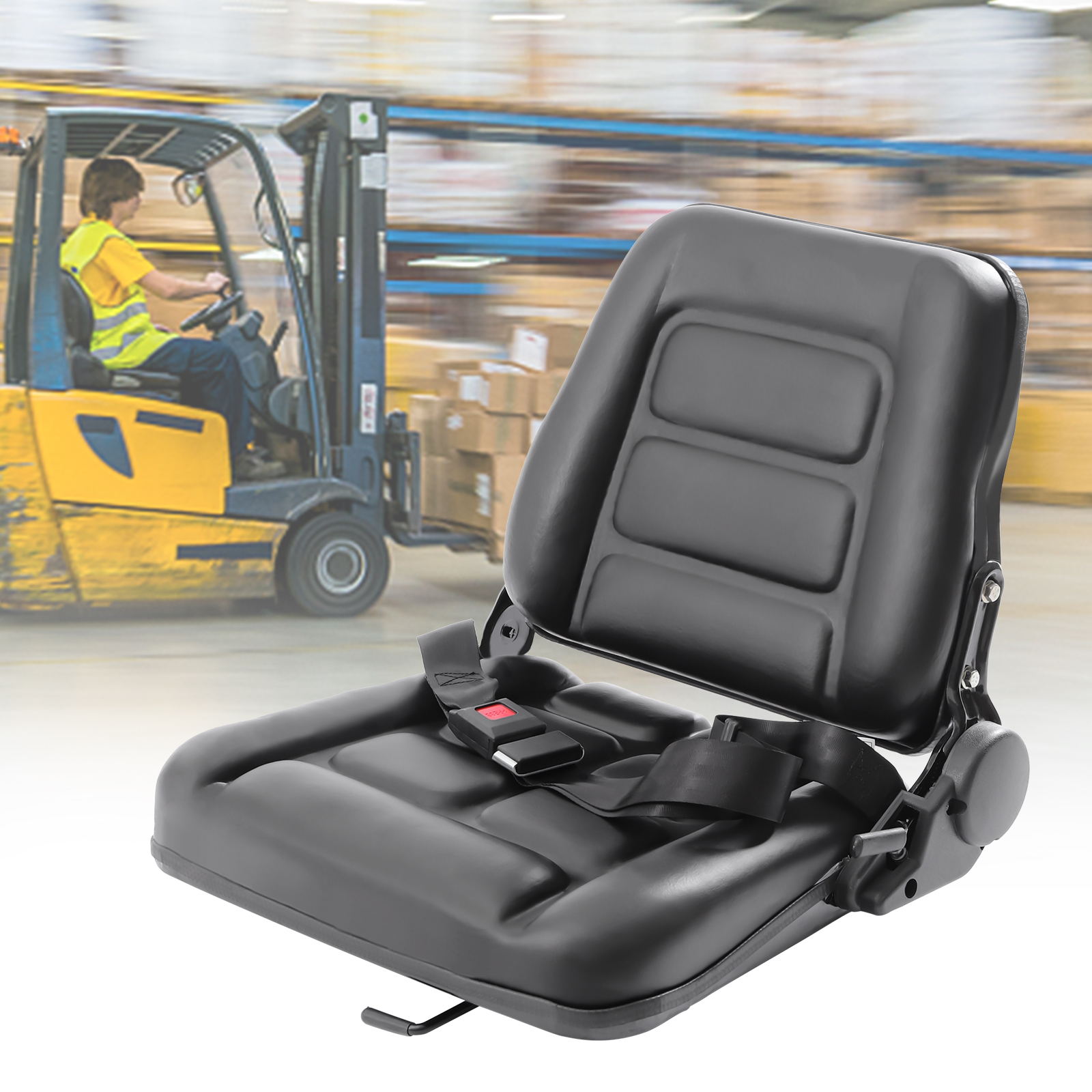 Wuzstar Universal Adjustable Forklift Seat Full Suspension Seat