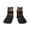 1 Black, variant on Steampunk Squirrel Pilot Pattern Quarter Crew Socks,Toe Seamed Ankle Socks,Cotton Cushioned Breathable Athletic Crew Sports Socks