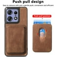 thumbnail image 5 of Magnetic Slim Fit Case for Motorola Edge 50 Pro with Detachable Credit Card Holder Slot, Scratch Resistant Ultra-Thin Case for Motorola Edge 50 Pro. TCK-Retro Brown, 5 of 9