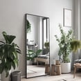 thumbnail image 1 of ZXNYH Arched Full Length Mirror, Large Arched Wall Mirror Floor Mirror with Stand, Full Body Dressing Mirrors Standing Hanging or Leaning Against Wall, Aluminum Alloy Thin Frame 65"x22", Gold, 1 of 6