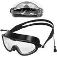 thumbnail image 1 of 1 Uds gafas de natación gran angular, protección UV transparente antivaho impermeable visión ajustable de 180 grados Rojo Verde, 1 of 4