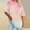Pink, variant on Women's Casual Crewneck Short Sleeve Tie Dye Oversized T Shirt Graphic Tee Top Blue 2XL