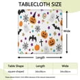 thumbnail image 2 of Happy Halloween Table Cover with Elastic Edge Wrinkle Resistant Washable Horror Pumpkin Ghost Square Tablecolths Tablecloth for Party Picnic Dinner Decor (34x34in), 2 of 6
