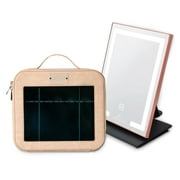 Impressions Vanity Glam On The Go Bundle, Liane V. Travel Makeup Bag and Lumiere Touch Pad Plus Makeup Mirror