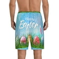 thumbnail image 2 of Balery Happy Easter Men's Cotton Knit Pajama Shorts Waistband & Pockets,Short Pajama Pants-4X-Large, 2 of 8