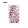 thumbnail image 3 of Inteprter Adornos navideños vibrantes Bolas Decoraciones festivas Adornos de bolas navideñas brillantes Kits de decoración para fiestas Rosa, 3 of 6