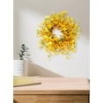 thumbnail image 6 of Doolland Seasonal Wreaths Yellow Front Door Wreath - 22" Forsythia Wreath Perfect for Spring, Chic Farmhouse Wreath Ideal for Window & Porch Decor, a Vibrant Housewarming Gift, 6 of 10