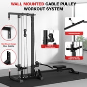 ALLVIATE Cable Crossover Machine,Lat Pull Down Machine Training for Home Gym Fitness,Wall Mounted Pulley Tower functional trainer with Adjustable 16 Positions Dual Pulley System