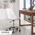 thumbnail image 3 of Silla de Oficina Acolchonada Lumax Eames Altura Ajustable Blanco, 3 of 8