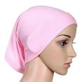 thumbnail image 3 of CYSFASHION Head Scarf for Women Vintage Turbans Soft Headcovering Woman Headband Comfy Stain Hair Towels Pink, 3 of 7