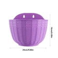 thumbnail image 3 of pstuiky Rattan-Textured Wall-Mounted Flower Pot Semi-Circular Plastic Planter for Indoor Outdoor Decor Large Size 25X16X15Cm, 3 of 6