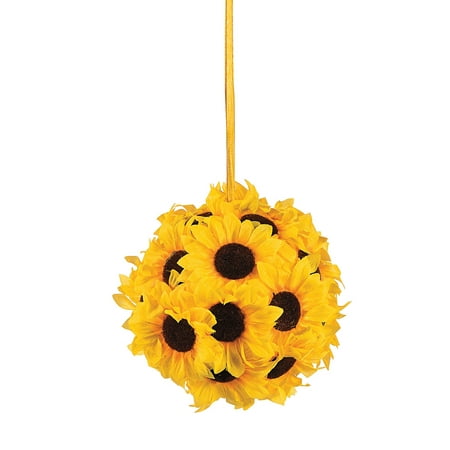 Fun Express - Sunflower Kissing Ball for Wedding - Home Decor - Floral - Arrangements & Boxed Sets - Wedding - 1