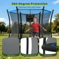 thumbnail image 5 of Noble House 8FT Backyard Steel Recreational Trampoline, Enclosure Net with Ladder, for Kids and Toddlers, Black, 5 of 7