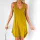 thumbnail image 2 of Vestido de falda casual deportivo sin mangas con cuello en U sin mangas con espalda cruzada para mujer Pompotops  qwe13746, 2 of 9