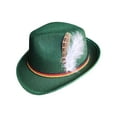 thumbnail image 2 of Fedora Hats for Men Decorative Trilby Hat Fashion Jazz Cap Costume Accessory Green, 2 of 9