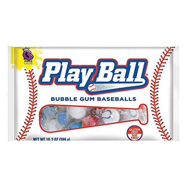 Baseball Bubble Gum Gumballs, 10.2 Oz Approx 47 Pcs Bag