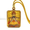 thumbnail image 5 of Tibetan Thangka Pendant Hand Painted Zakiram Wealth God Amulet Necklace Ornament, 5 of 9
