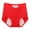 Red, variant on Lovzfmll Women's Period Underwear, Plus Size Leakproof Menstrual Panties, Comfort Solid Color Breathable Cotton Physiological Briefs