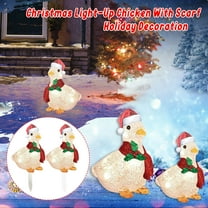 Christmas Decorations, Christmas Scarf Lights Outdoor Christmas Figure Set of 1 LED Acrylic Ducklings Garden Light-Up Holiday Decoration Big Christmas Ornament Christmas Ornament