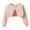 Hot Pink, variant on Girls Cropped Shrug Long Sleeve Crew Neck Cardigan with Bowknot Cute Trendy Knitted Sweaters Pink 90