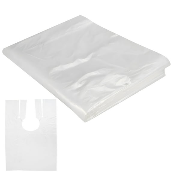 100 PCS Disposable Hair Salon Capes, Waterproof Hair Cutting & Coloring Capes with U-Shaped Neck Design, Large 35.4 x 47.2 Inches Plastic Barber Capes for Hair Dyeing, Cutting, Styling
