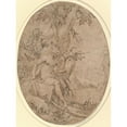 thumbnail image 3 of Paulus Willemsz. van Vianen 15x18 Black Modern Framed Museum Art Print Titled - Diana and a Leering Satyr in a Forest (ca. 1600), 3 of 5