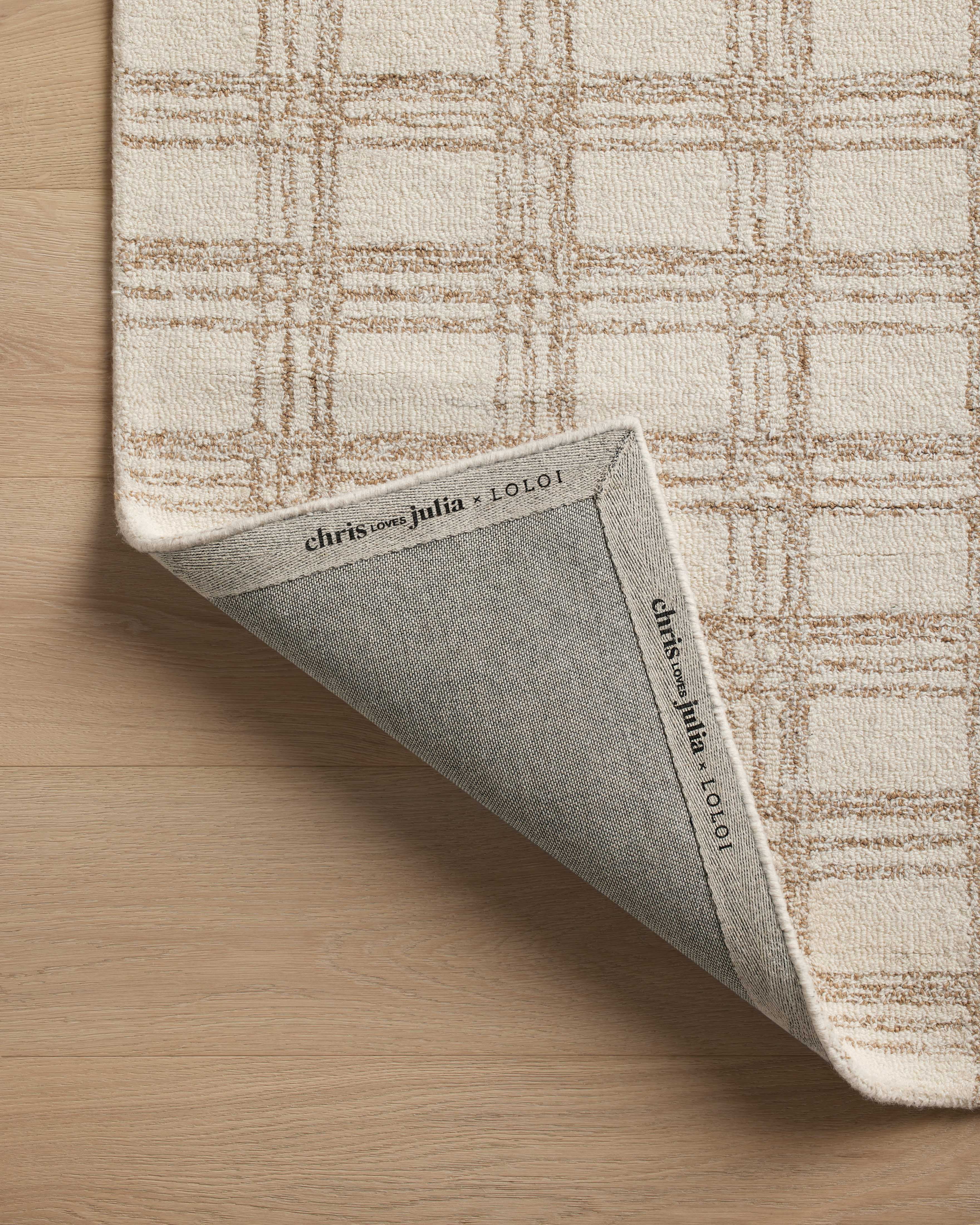 Chris Loves Julia x Loloi Polly Cream / Sand 3'-6" x 5'-6" Accent Rug