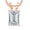 Rose Gold, variant on 0.52 Carat Emerald Diamond Solitaire Pendant Necklace (I Color SI1 Clarity) 14K White Gold 16" Silver Chain