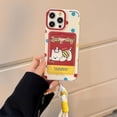 thumbnail image 7 of Cute polka dot puppy card holder Apple 15 promax mobile phone case iphone 14 suitable for 11 brackets 16 hand straps 12, 7 of 7